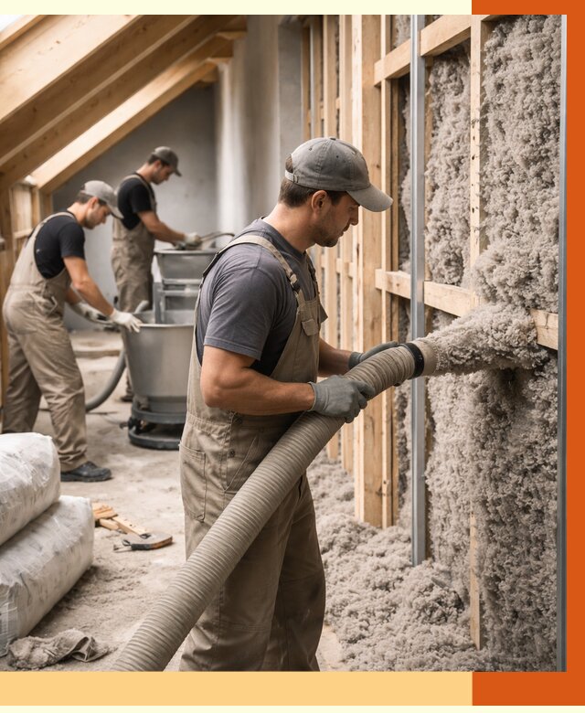 Утепление таунхауса эковатой в Пушкино от 2282 руб./м² — монтаж и задувка | ТепломастерПшк