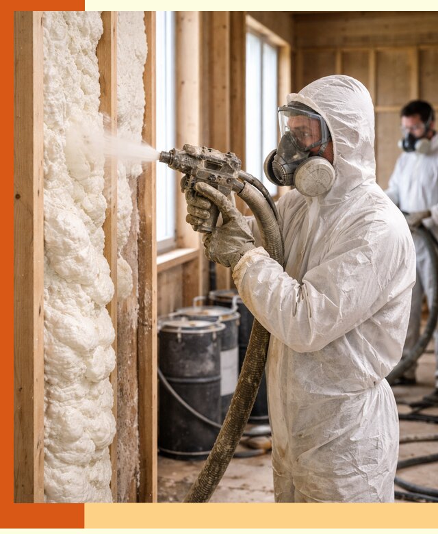 Утепление каркасного дома пенополиуретаном в Пушкино