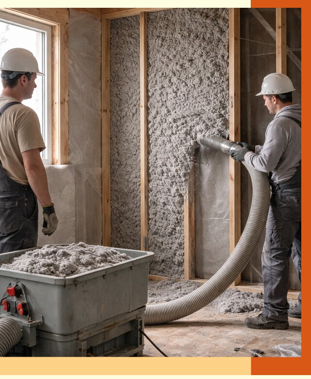 Утепление каркасного дома эковатой в Пушкино от 1867 руб. | ТепломастерПшк