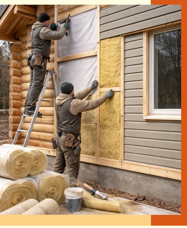 Утепление деревянного дома в Пушкино от 6431 руб./м2 — заказать работы | ТепломастерПшк