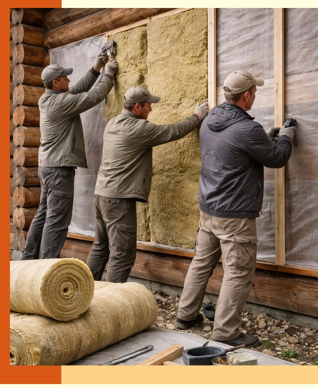 Утепление деревянного дома в Пушкино эффективными технологиями