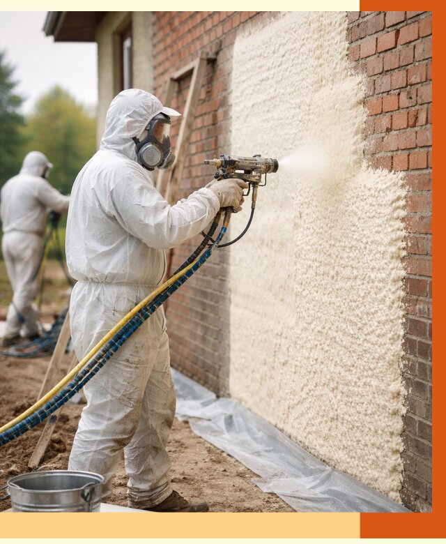 Утепление кирпичного дома ППУ в Пушкино под ключ от 6742 руб. | ТепломастерПшк