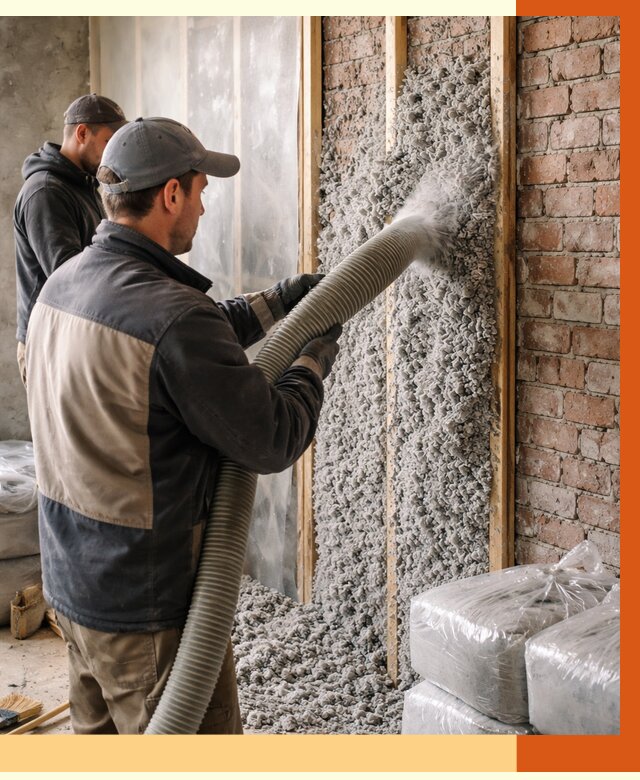 Утепление кирпичного дома эковатой в Пушкино от 2438 руб./м² | ТепломастерПшк