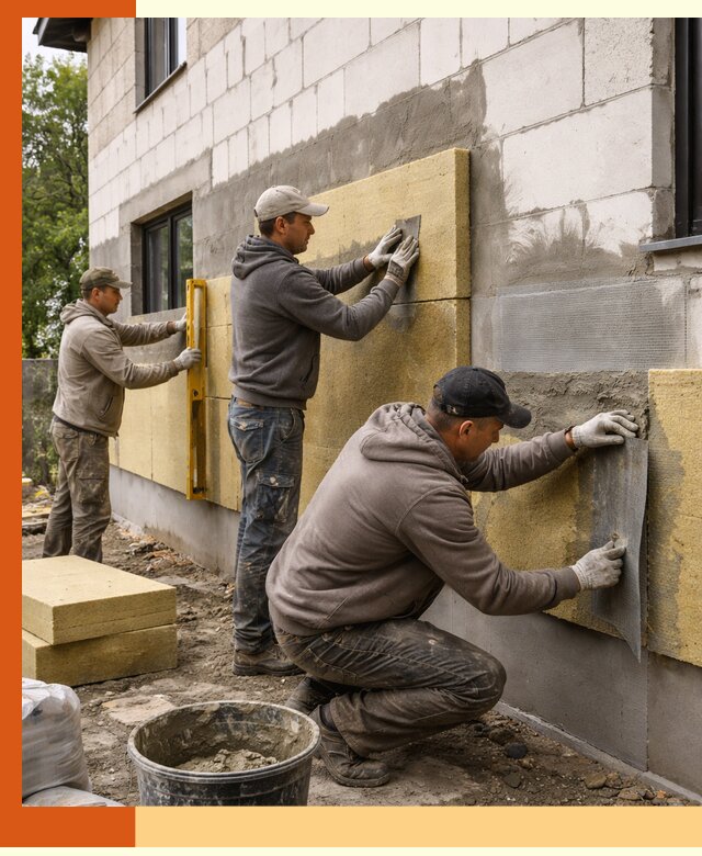 Утепление дома из газобетона в Пушкино качественно и долговечно