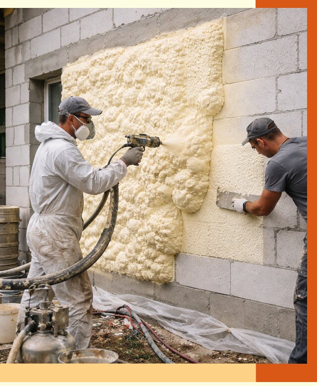 Утепление дома из газобетона ППУ в Пушкино от 4979 руб./м² под ключ | ТепломастерПшк