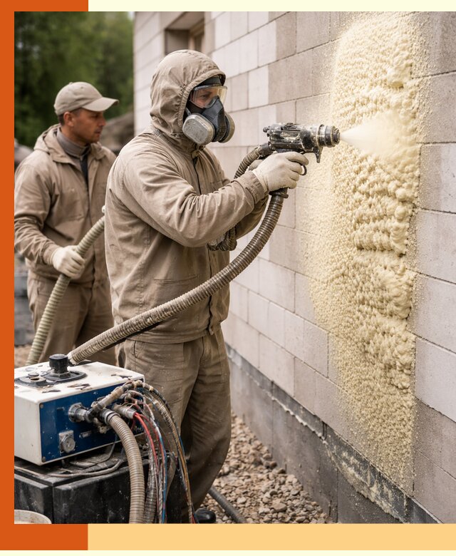 Утепление дома из газобетона ППУ в Пушкино — надежная теплоизоляция