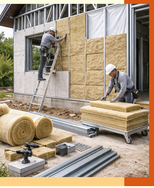 Утепление дома из ЛСТК в Пушкино от 5394 руб./м² — профессионально | ТепломастерПшк