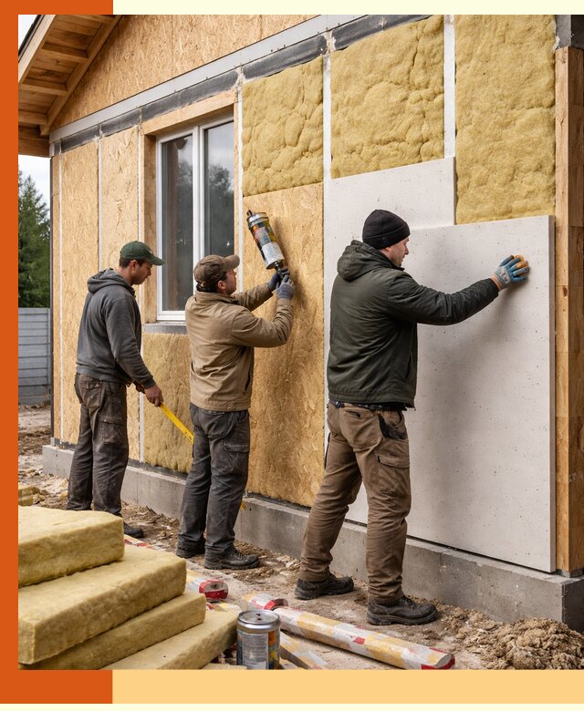 Профессиональное утепление дома из SIP-панелей в Пушкино