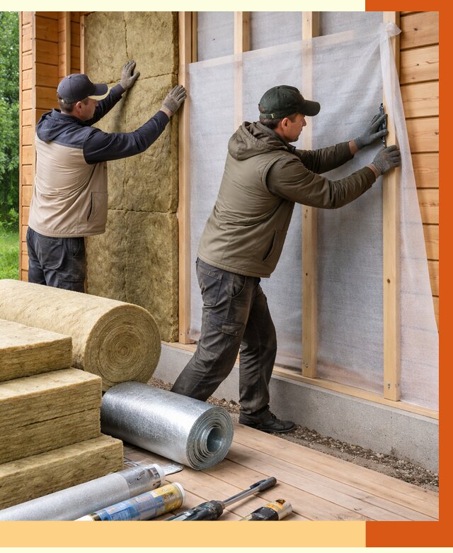 Утепление дома из двойного бруса в Пушкино от 4979 руб./м² — ТепломастерПшк под ключ