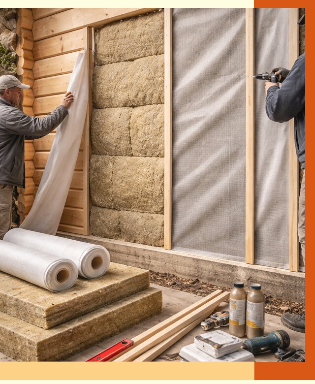 Утепление дома из минибруса в Пушкино от 4668 руб/м2 — заказать профессионально | ТепломастерПшк