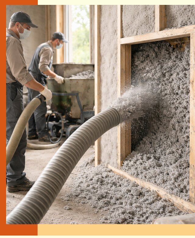 Утепление коттеджа эковатой в Пушкино с гарантией качества