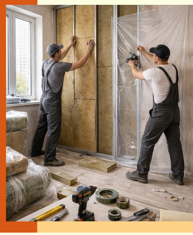 Утепление квартиры изнутри профессионально в Пушкино