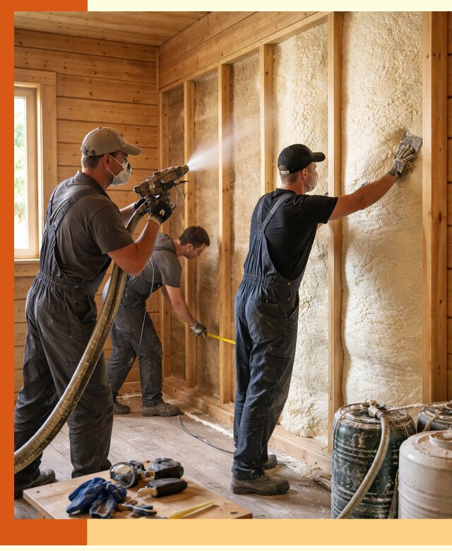 Утепление бани пенополиуретаном (ППУ) в Пушкино