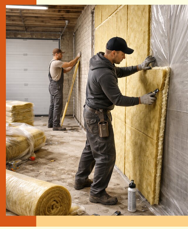 Утепление гаража под ключ в Пушкино — все виды теплоизоляции