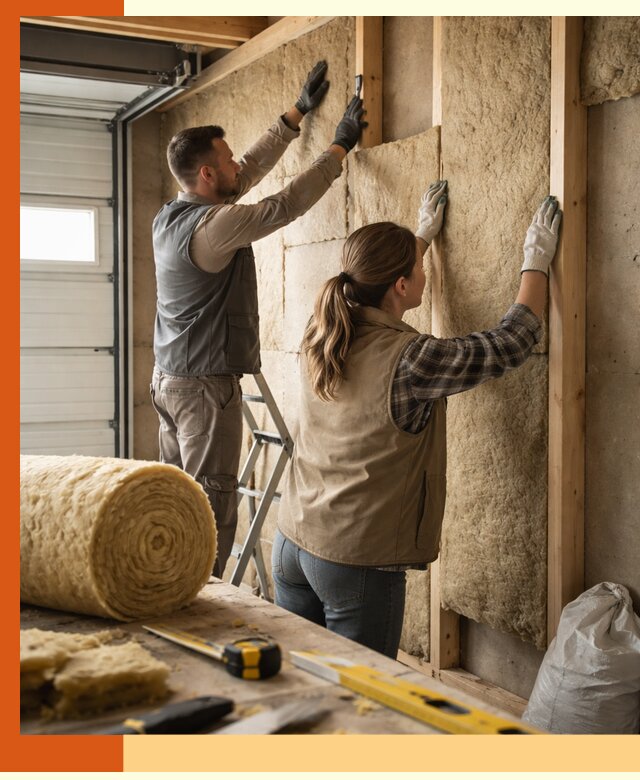 Утепление гаража изнутри в Пушкино: быстро и надежно