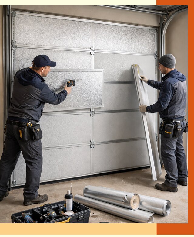 Утепление гаражных ворот в Пушкино от 8143 руб/м2 — надежно и быстро | ТепломастерПшк