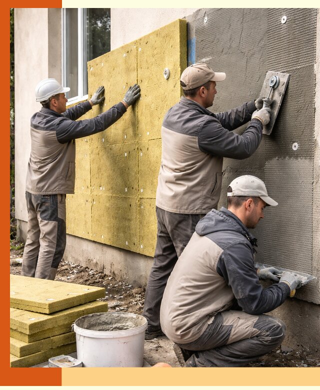 Утепление фасада под штукатурку в Пушкино — энергоэффективная технология