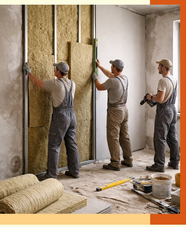 Утепление стен изнутри в Пушкино от 2334 руб/м² под ключ | ТепломастерПшк