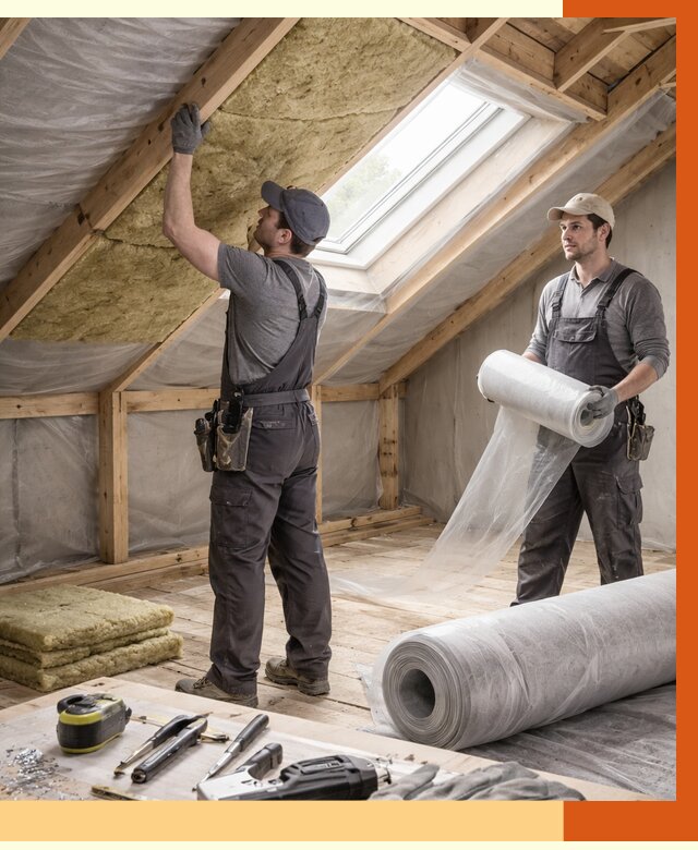 Утепление крыши изнутри мансарды в Пушкино от 4357 руб./м² | ТепломастерПшк