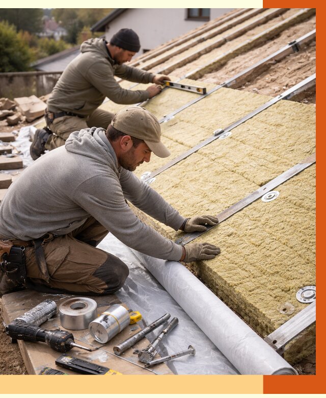 Утепление крыши снаружи в Пушкино под ключ от 1245 руб./м2 | ТепломастерПшк