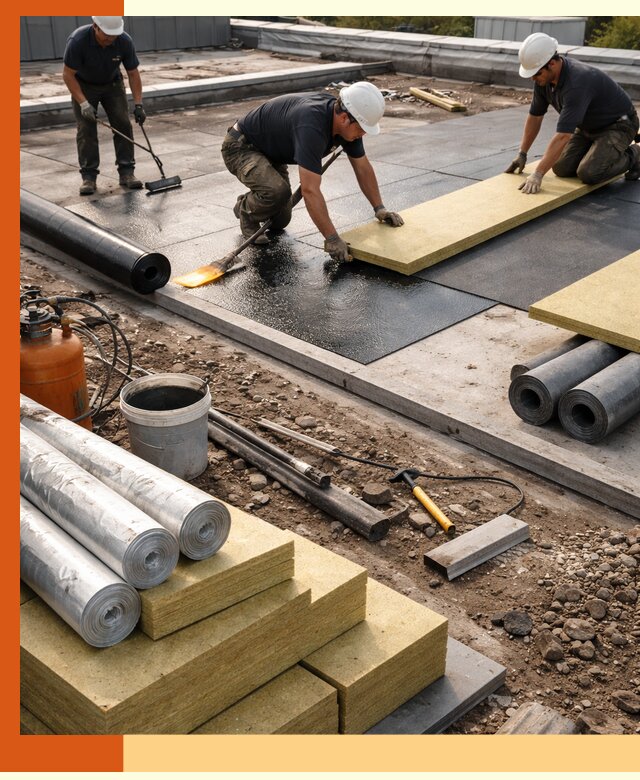 Утепление плоской крыши в Пушкино — надежная теплоизоляция и герметизация