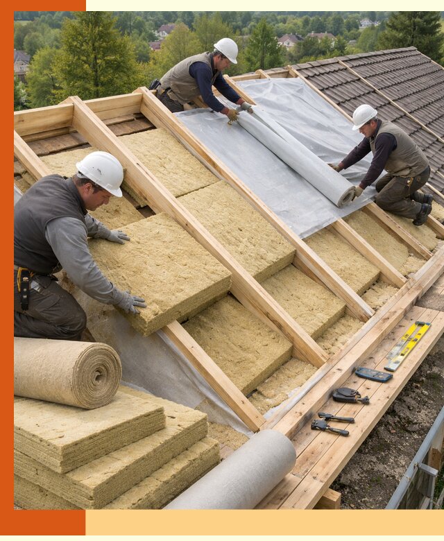 Утепление скатной крыши в Пушкино качественно и надёжно