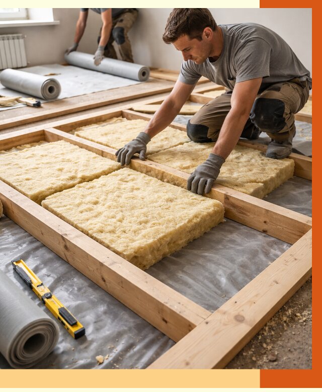 Утепление деревянного пола в Пушкино от 1556 руб./м2 под ключ | ТепломастерПшк