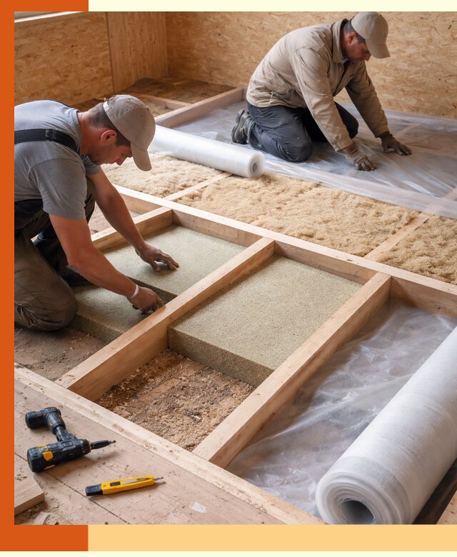 Профессиональное утепление деревянного пола в Пушкино