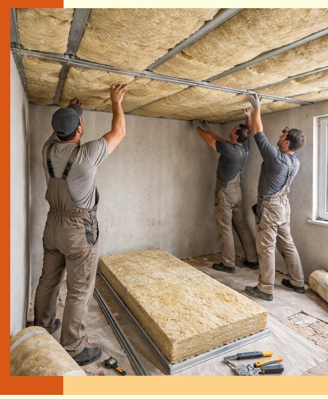 Утепление потолка в Пушкино — тепло и без сквозняков