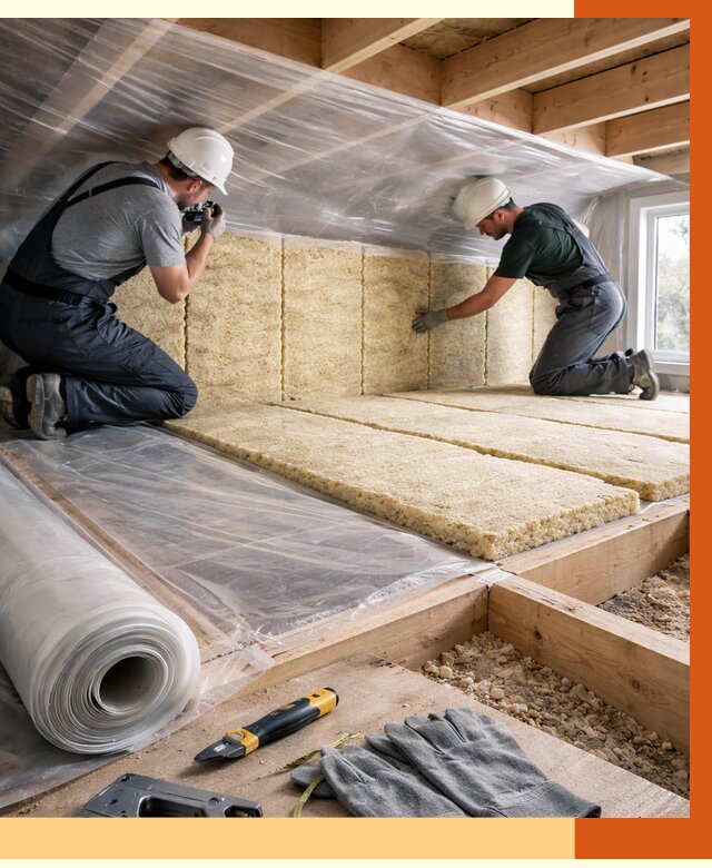 Утепление перекрытий в Пушкино от 2956 руб/м2 — утепление межэтажных и чердачных | ТепломастерПшк