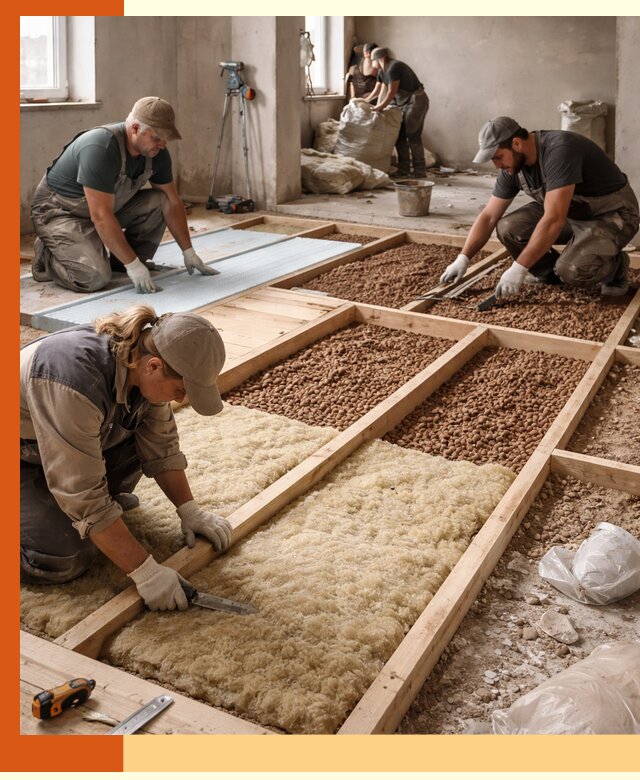 Утепление перекрытий жилых и промышленных зданий в Пушкино