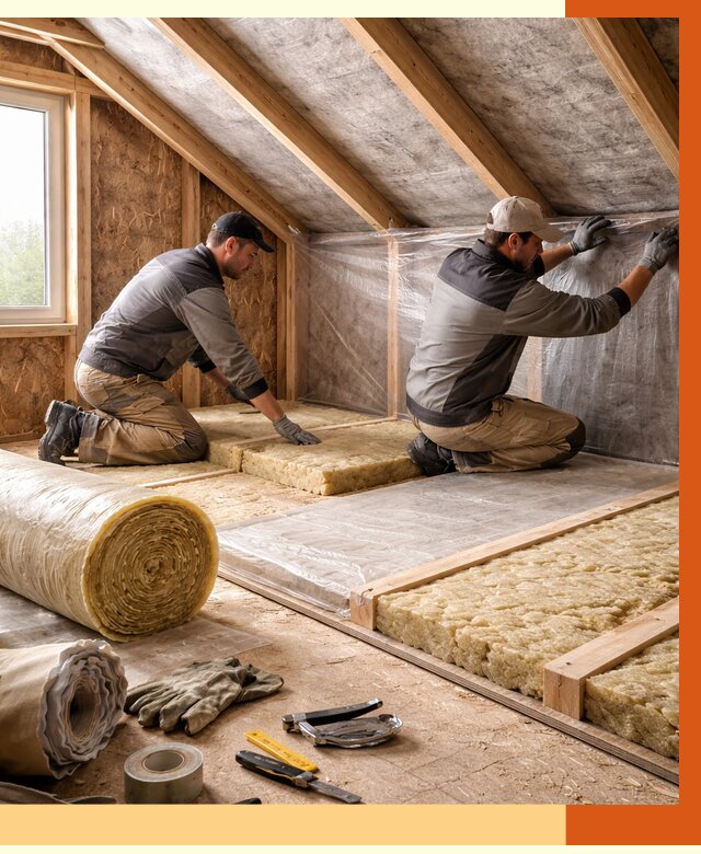 Утепление чердака в Пушкино от 7780 руб/м² — теплоизоляция и комплексное утепление под ключ | ТепломастерПшк