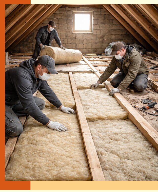 Утепление чердака в Пушкино — профессиональная теплоизоляция кровли