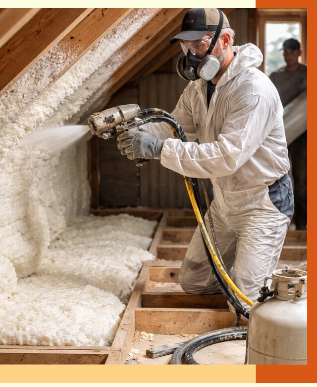 Утепление чердака ППУ в Пушкино от 8942 руб./м2 — услуга под ключ | ТепломастерПшк