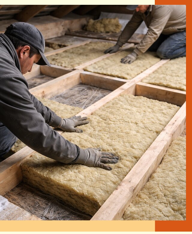 Утепление чердака минватой в Пушкино от 3631 руб/м2 под ключ | ТепломастерПшк