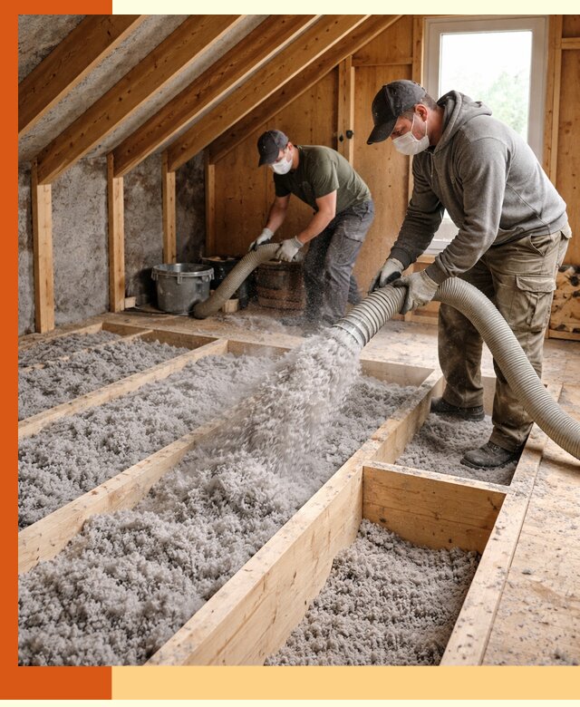 Утепление мансарды эковатой в Пушкино с гарантией качества