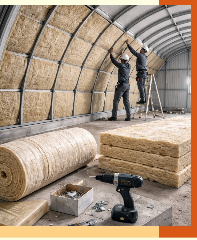 Утепление арочного ангара в Пушкино от 3319 руб./м2 под ключ | ТепломастерПшк