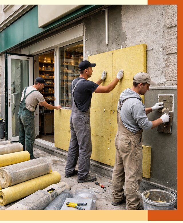 Утепление магазина в Пушкино от 4668 руб/м2 — цена, стены и снаружи | ТепломастерПшк