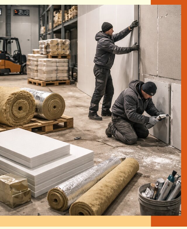 Утепление холодного склада в Пушкино от 8817 руб/м2 — комплексное под ключ | ТепломастерПшк