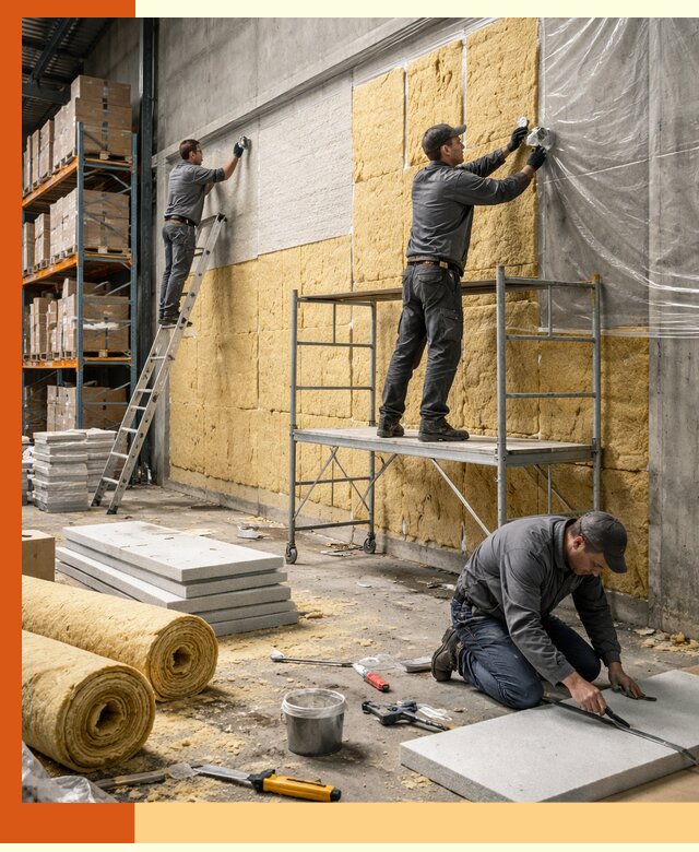 Утепление холодного склада под ключ в Пушкино