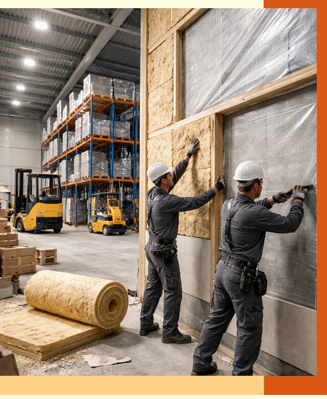 Утепление склада с техникой в Пушкино от 4357 руб./м2 — комплексно под ключ | ТепломастерПшк