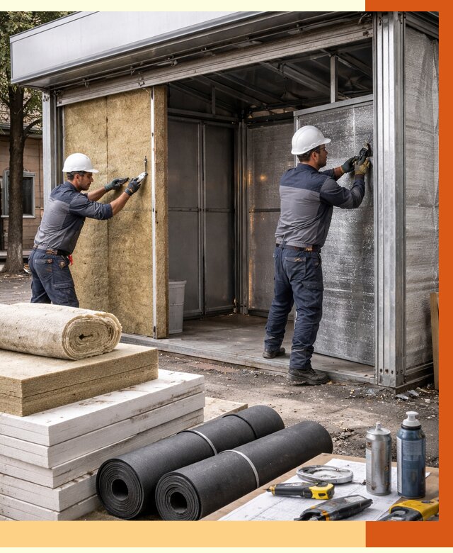 Утепление павильона шаурма в Пушкино под ключ от 1245 руб. за м² | ТепломастерПшк