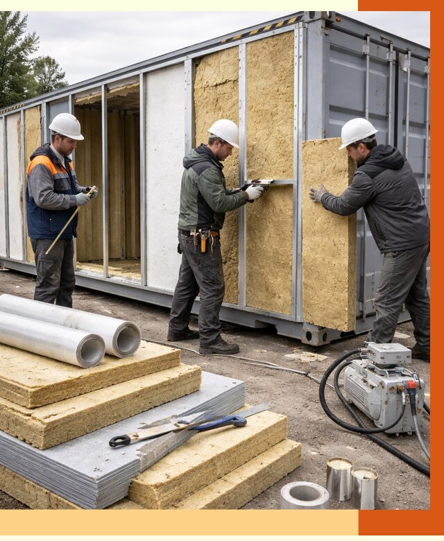 Утепление морского контейнера в Пушкино от 3890 руб. под ключ | ТепломастерПшк