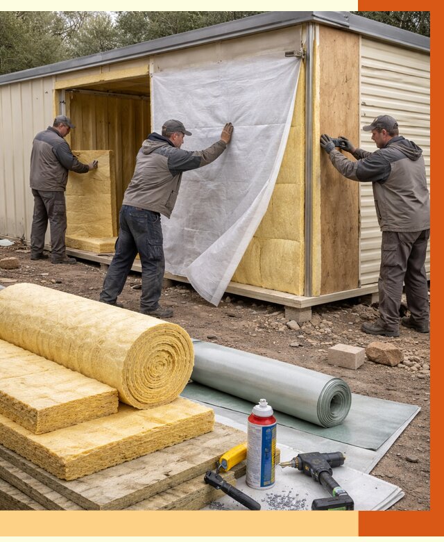 Утепление строительной бытовки в Пушкино от 12966 руб. под ключ | ТепломастерПшк