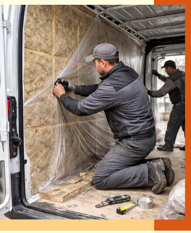 Утепление фургона в Пушкино от 17115 руб/м2 — утепление фургона ППУ и кузова | ТепломастерПшк