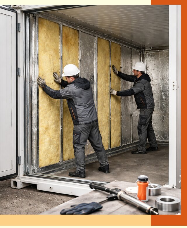 Утепление рефрижераторного контейнера в Пушкино от 46679 руб./м² | ТепломастерПшк