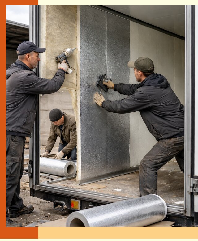 Утепление холодильного кузова в Пушкино — монтаж и теплоизоляция