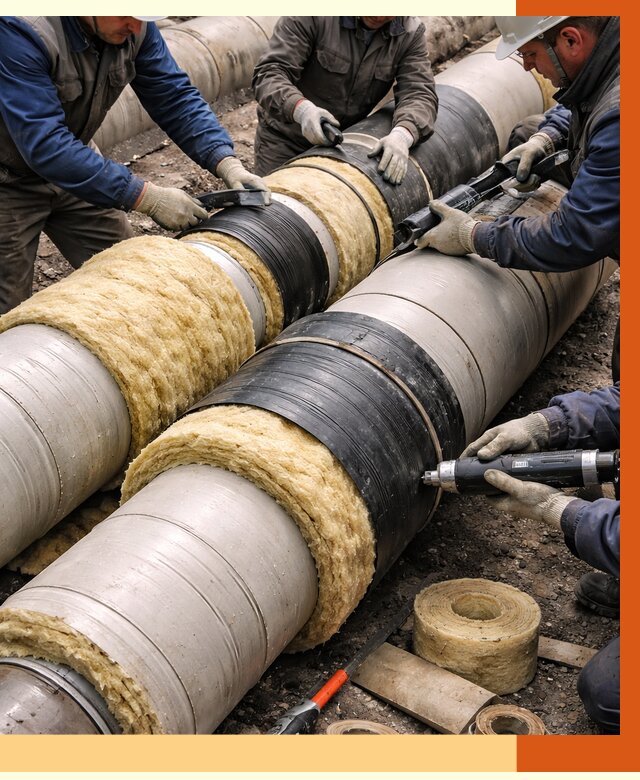 Утепление трубопровода в Пушкино под ключ от 1919 руб. — надежно и выгодно | ТепломастерПшк