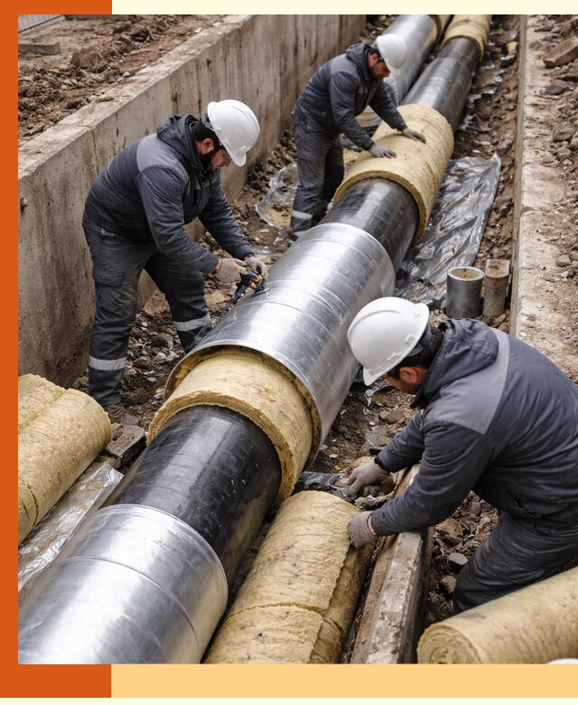 Утепление теплотрассы в Пушкино: утеплительные работы и материалы