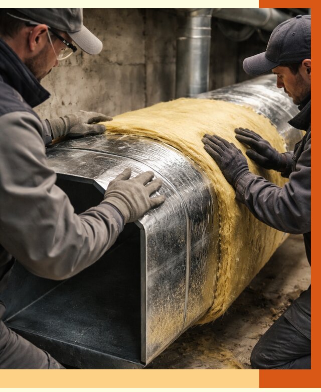 Утепление воздуховодов в Пушкино от 4357 руб. — теплоизоляция вентиляции | ТепломастерПшк